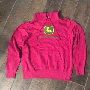 Pink John Deere sweatshirt
